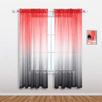 Mrs.naturall Red And Black Curtains 63 Inch Length For Bedroom Decor Set Of 1 Si New. Price: $23.72.