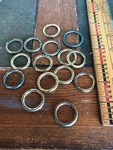 Kirsch Medallion Sew Cafe Rings Brass Finish Lot Of 15 Used. Price: $6.99.