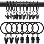 Amzseven 100 Curtain Rings With Clips, Drapery 1.26" Pack, Black New. Price: $30.16.