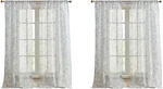 Barnette 84-INCH Semi-sheer Blue Window Curtains, Panels With Rod Pocket New. Price: $106.99.