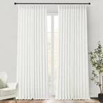 Huevessel Pinch Pleat Cream Linen Curtains 96 Inches Long For Living Room Bedroo New. Price: $84.93.