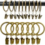 Amzseven 100 Metal Curtain Rings With Clips, 1.5" D Pack, Bronze New. Price: $37.35.