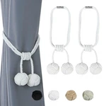 Hedonghexi Magnetic Curtain Tiebacks, Cotton Handmade Drapery Holdbacks With Two New. Price: $17.50.
