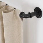 Mode Industrial Room Darkening 1/8 Matte Black Window Curtain Rod 72 To 144 New. Price: $40.00.