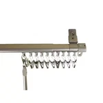 Rod Desyne 66" - 120" Traverse Curtain Silver New Opened Box. Price: $55.00.