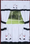3 Pc Embellished Cottage Curtains Set: 2 Tiers & Swag, Gourmet Fat Chefs,achim New. Price: $22.99.