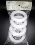 Kirsch Wood Trends 2" Ribbed Rings 5502EG025 White Set 4 For Use With Pole New. Price: $15.00.