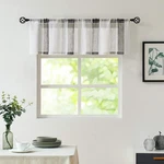 Central Park Black And White Kitchen Window Curtain Valance Vertical Stripe Shee New. Price: $14.39.