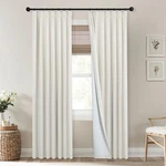 Mrs. Naturall Linen Blackout Curtains - Elegant Pinch Pleated Design New. Price: $114.99.