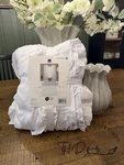 Rare Set Of 2 (95"X40") Sophia Ruffle Window Curtain Panels White - Lush New. Price: $44.99.