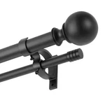 Kemmie 1" Classic Window Curtain Rod With Round & Barrel Finials Simple Double New. Price: $70.69.
