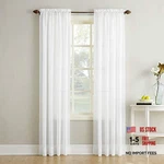 Erica Crushed Texture Sheer Voile Rod Pocket Curtain 51 84 Panel White New. Price: $21.20.