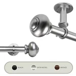 Rotunda Ceiling 120 - 170 In., Dia Single Curtain Rod/ Room Divider New. Price: $167.24.