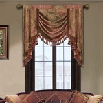 Jacquard Waterfall Valance For Living Bedroom, Luxury Traditional Swag C... New. Price: $71.90.