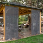 Waterproof Outdoor Sheer Curtains For Patio - 2 Panels Rod Pocket Indoor Voile New. Price: $9.99.
