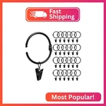 Ginbel Direct 24 Pack Inches Openable Curtain Rings With Clips, Drapery Metal New. Price: $23.95.