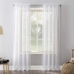 White Crushed Voile Sheer Rod Pocket Curtain Panel 51 X 84 Light Filtering New. Price: $15.89.