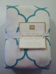 Pottery Barn Teen Lucky Clover Blackout Embroidered Panel Drape 84" Pool #731 New. Price: $53.94.