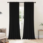 Lumiloom 100% Blackout Curtains 108 Inch Length 2 Panel Set, Heavy Duty New. Price: $46.00.