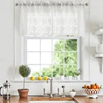 Yj Yanjun Lace Valances For Windows Ivory Antique Floral Cafe Sheer Curt... New. Price: $22.39.