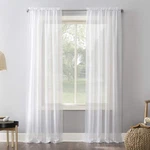 No 918 Erica White Crushed Voile Sheer Curtain Panel 51W X 63L Rod Pocket New. Price: $15.89.