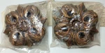 Scarf/holdback Curtain Unique Decorative Florie Bronzed Wood Lot Of 2 Tiebacks New. Price: $25.27.