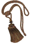 Trimland Cavalier 3382-10 8752 Red Grass Green Gold Wood Drapery Tassel Tieback New. Price: $18.00.