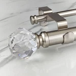 Double Curtain SET:1-1/8 Inch Diameter Luxury Silver Rods, 36-72 New. Price: $59.99.