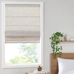 Madison Park Kyler Cordless Roman Shades - 27"W X 64"H, Linen Blend Natural New. Price: $93.99.