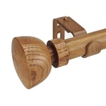 Faux Wood Style Curtain Rod Set With Grain Round Finial, 72-144 Inch, St... New. Price: $65.28.