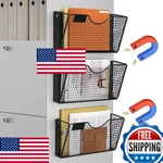Mftek Magnetic File Holder, Pockets, 13LB Capacity, Metal Mesh, No Drilling New. Price: $64.41.