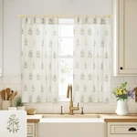Short Curtains For Windows,floral Patterned Sheer Privacy Cute Modern Farmhouse New. Price: $44.53.