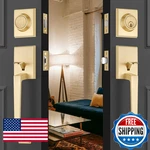 Ehomeware Gold Double Door Handle Set Front Lock Deadbolt New. Price: $187.85.