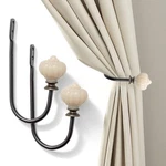 Curtain Holdback, 2PCS Wall Mounted Drapery Tiebacks With White Pumpkin, Heav... New. Price: $19.86.