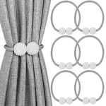 Melaluxe 6 Pack Magnetic Curtain Tiebacks, Decorative Holdbacks For Wind New. Price: $21.63.