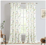 Leeva Farmhouse Style Curtain 52" X 84" Rod Pocket Drapes Butterflies Floral New. Price: $54.99.