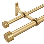 Double Curtain Rods With Aluminum End Cap And Full Enclosure Brackets, 1- Inc... New. Price: $70.47.