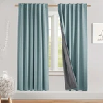 Nicetown Skylark Blue Bedroom Full Blackout Linen Curtain, Thick Blend The New. Price: $53.93.
