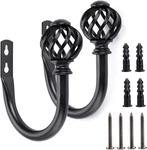 Sumnacon Set Of 2 Metal Curtain Holdbacks - Wall Mounted Drapery Tiebacks With New. Price: $22.99.