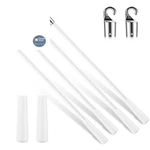 Bokon 4 Pcs Blinds Wand Replacement With Hook Handle White 12 Inch, New. Price: $13.97.
