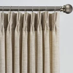 Beige Sheer Curtains 120 Inches Long With Pinch Pleat,back Tab Pleated Drapes... New. Price: $97.99.