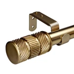 1-1/8 Inch Diameter Antique Gold Curtain Rods With Knurl Design Finial, 72-14... New. Price: $63.43.