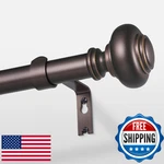 Long Bronze Curtain Rods For Windows 72 To 144 Inch, Decorative Heavy Duty Singl New. Price: $68.26.