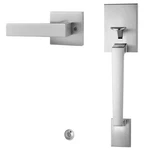 Ehomeware Satin Nickel Front Entry Door Handle Set No Lock Modern Square Design New. Price: $78.52.
