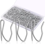 Metal Curtain Hooks, 200PCS Drapery Pins Stainless Steel Pin-on Silver White New. Price: $14.52.