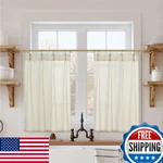 Lino Rosa Linen Pinch Pleat Cafe Curtains 32" - Kitchen/small Window New. Price: $41.75.