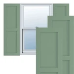 Ekena Millwork 12W X 30H True Fit Pvc Two Equal Flat Panel Shutters Track Green. Price: $266.00.