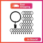Hoosun 28 Pack Rings With Clips,curtain Hooks For Drapes,metal New. Price: $6.72.