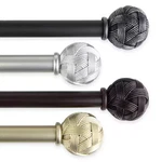 Twine 160 In. - 240 Single Curtain Rod Satin Nickel New. Price: $130.04.