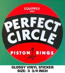 Perfect Circle Piston Rings Vintage 90'S Vinyl Decal Sticker-drag Racing-nhra Used. Price: $9.35.